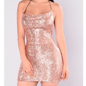 Rose Gold Sequin Dress